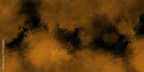 Abstract black and ORANGE fantasy watercolor background abstract fire flame grunge texture background .Old vintage grunge pattern distressed bright ORANGE paper .decorative pattern background