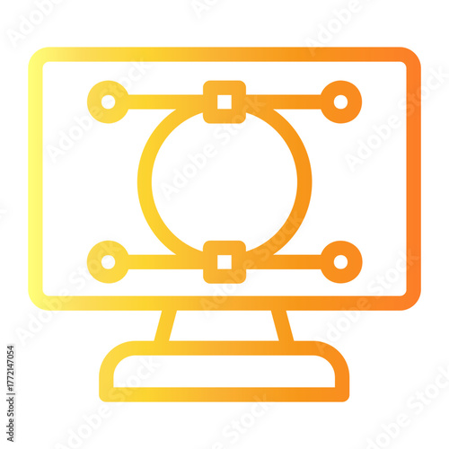 curve Line Gradient Icon