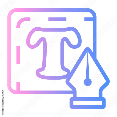 design Line Gradient Icon