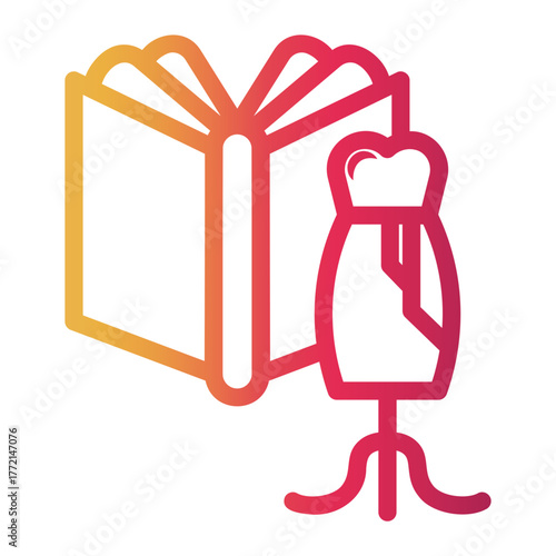 fashion magazine Line Gradient Icon