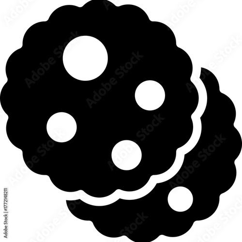 cookie icon illustration design with glyph