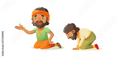 Indian man cartoon character. moral stories for the best cartoon character.
