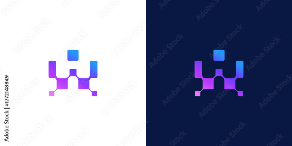Obraz premium a collection of initials w logo design vector illustrations suitable for technology and business companies 