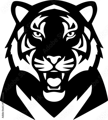 Tiger - Minimalist and Flat Logo - Vector illustration
