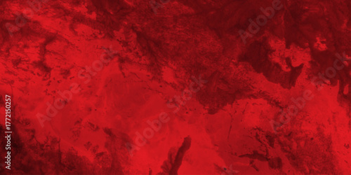 Abstract Beautiful luxury dark red and black grunge watercolor background. Red grunge wall texture winter love scratch the old wall vintage .Old vintage retro dark red concrete background