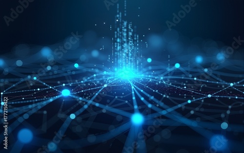 Big data connection technology concept . High quality