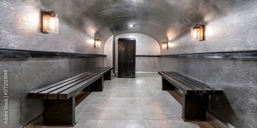 luxury bomb shelter - underground bunker empty 