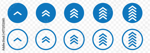 Swipe icon set. Swipe up arrow icons. Arrow buttons for social media. Scroll pictogram. Web icons. Vector illustration. Concepts for Web and Mobile Applications Blue color. Eps 10.