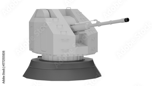 Fotografía 3d rendering naval gun