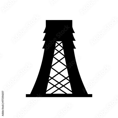 silhouette of a tower