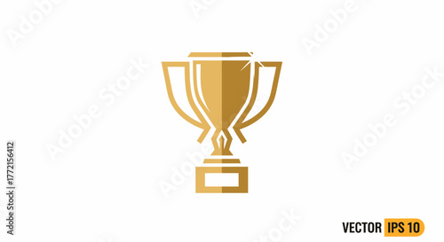 Celebrate victory with this elegant golden trophy, perfect for awards ceremonies and recognizing achievements, adding a touch of prestige and success