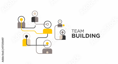 Elevate teamwork with this modern team building concept, fostering collaboration and strong connections for lasting success in your organization