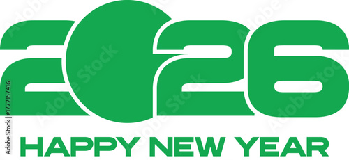 2026 Happy New Year Typography Design Template