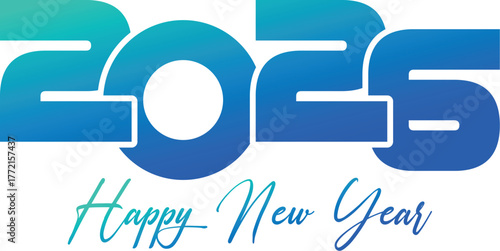 2026 Happy New Year Typography Design Template