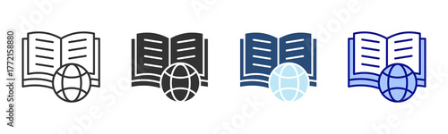 Global Education Icon Set. Designed In Multi Style