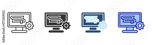 Management Icon Set. Designed In Multi Style