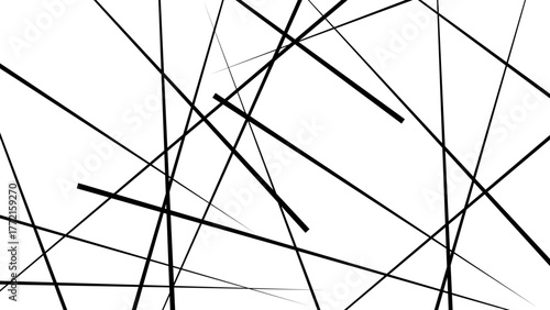 Abstract white background with random black lines, shapes on white background. Metal grid isolated on the white background.
