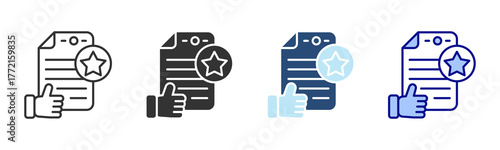 Grade Icon Set. Designed In Multi Style