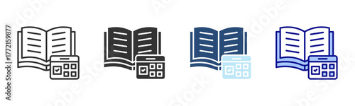 Semester Icon Set. Designed In Multi Style