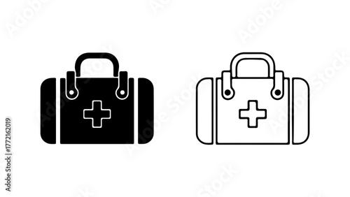 First aid kit icon with transparent background