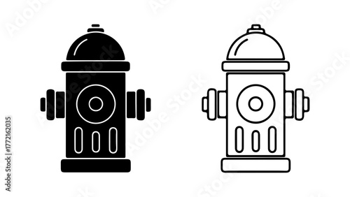 Fire hydrant icon with transparent background