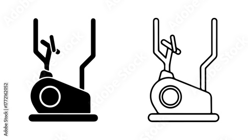 Exercise machine outline with transparent background