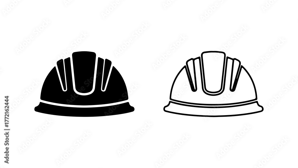 Fototapeta premium Construction helmets with transparent background