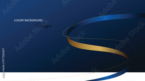 Dark blue abstract background vector design. Modern background with dark blue color. Blue background with fold shape. Suit for banner, backdrop, poster, brochure, presentation, product promotion, etc