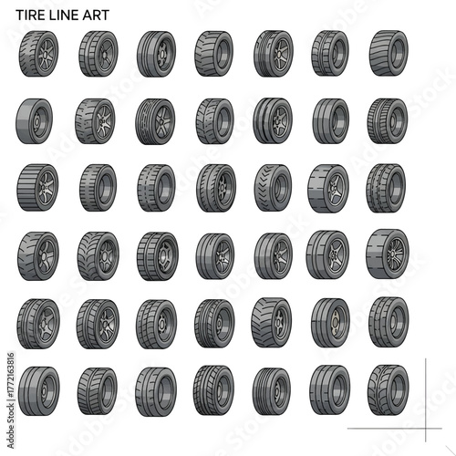 Car Tire Closeup – Rubber Texture and Automotive Detail Concept