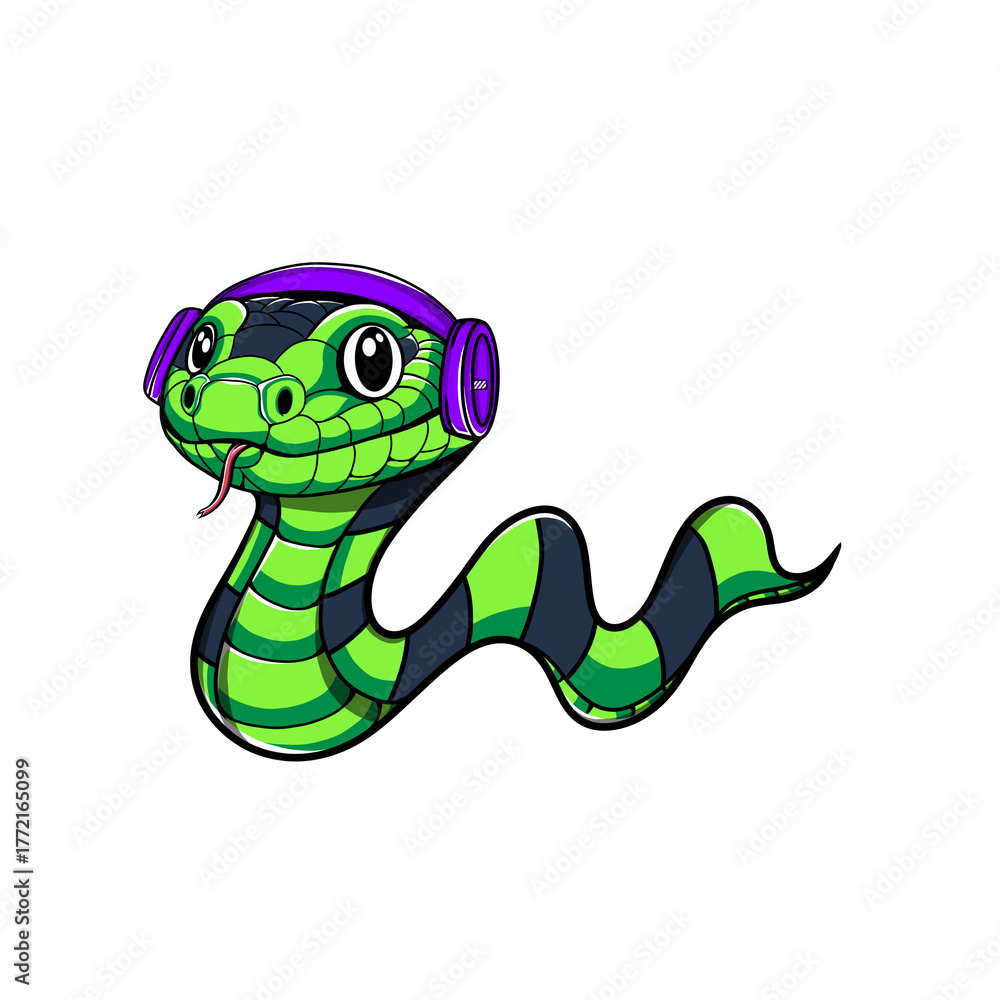 Fototapeta premium logo Mr. Snake — Ready to Strike with Style
