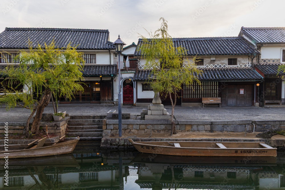 Naklejka premium 日本の風景・秋 岡山県倉敷市 倉敷美観地区