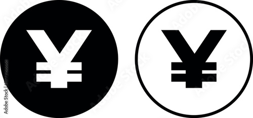 Japanese yen currency icon vector illustration isolated