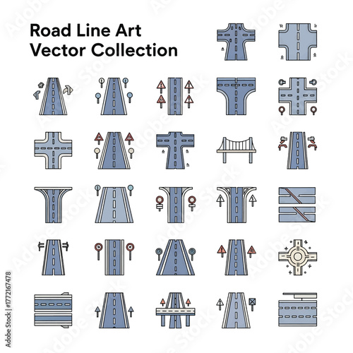 Road Line Markings on Asphalt Street – Traffic and Transportation Concept