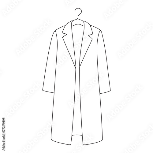 black and white coat