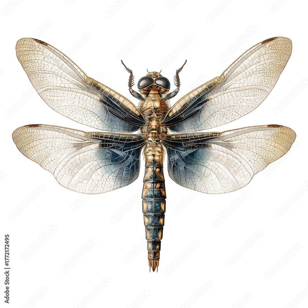 Obraz premium dragonfly vintage natural history illustration