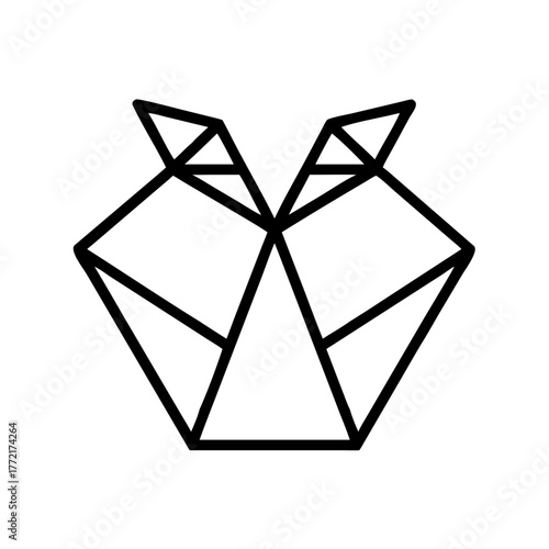 Apple concept illustration. Simple monochrome line art. Fruit. Cute. Logo.