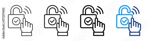 Smart Access Icon Different Style Outline Collection Set