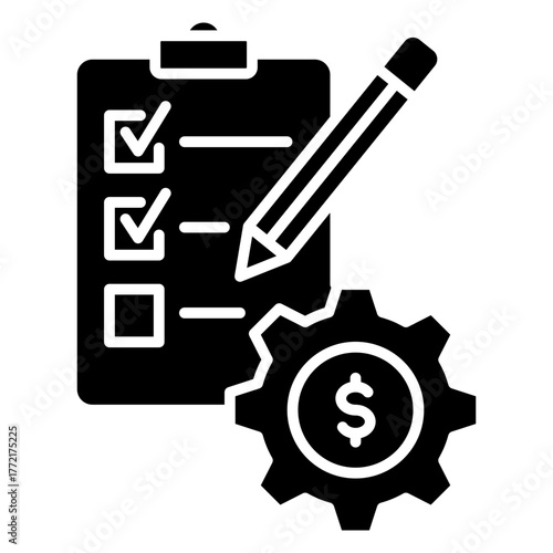 Asset Planning Glyph Icon