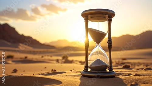 hourglass on sand
