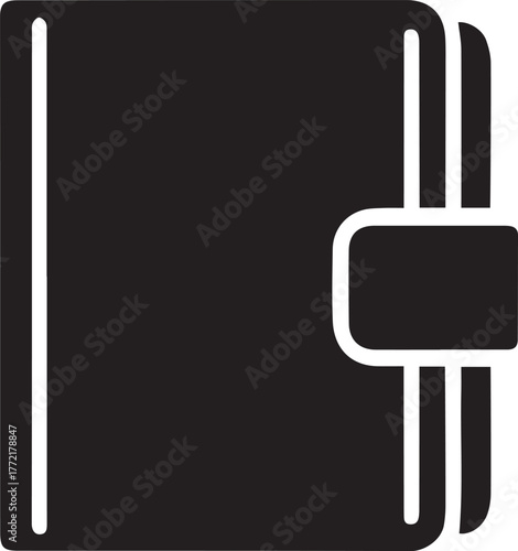A wallet silhouette style flat and minimal vector icon design illustration on a white background.
