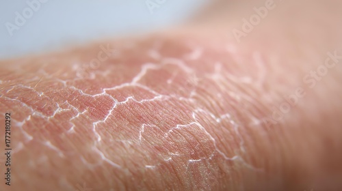 Close-up of Dry Cracked Skin with Texture Details