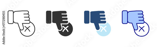 Failure Icon Set. Designed In Multi Style