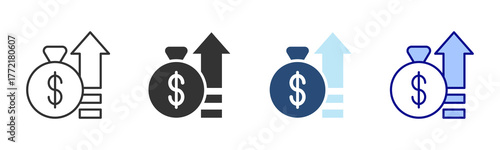 Capital Icon Set. Designed In Multi Style