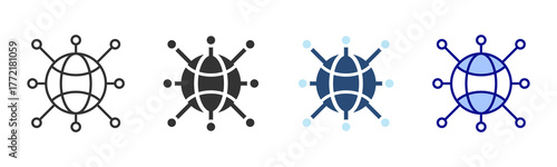 Network Icon Set. Designed In Multi Style