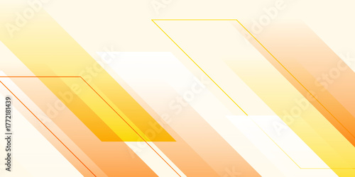 Abstract yellow and orange geometric background with modern diagonal lines. Modern creative trendy design in vector illustration
