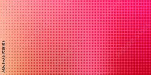 Pink orange polka dots gradient halftone background. Pop art cartoon dot texture with comic graphic design, Horizontal abstract pattern wall for cover digital technology. vector modern