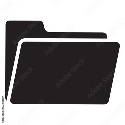 Folder File Storage Vector Icon Data Organization, Document Management, Office Archive Symbol.