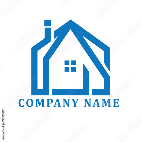 Real estate logo and icon designs featuring a house, building, or symbol for property business and company branding