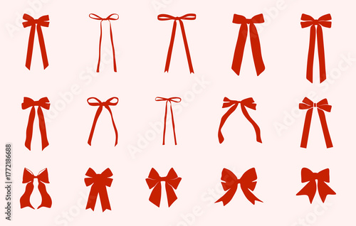 Long velvet ribbon bow svg, Ribbon bow svg, Black bow svg, Coquette Bow Svg, Ribbon bow silhouette, Ribbon bow vector. 