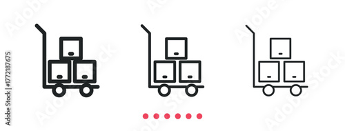 Shipping icon. Thin line icon vector